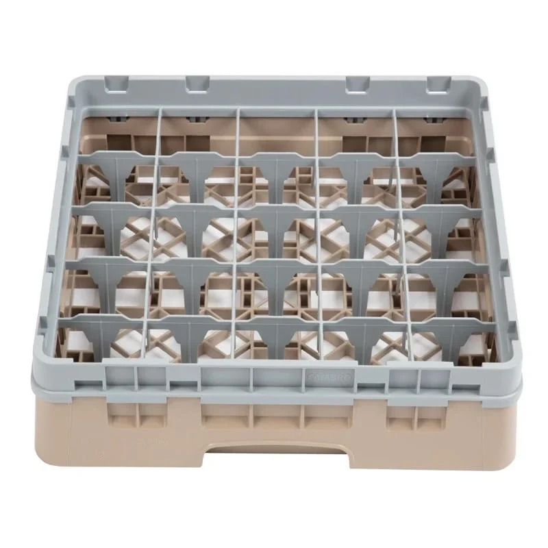 Cambro Panier lave-verres beige à 25 compartiments hauteur max. des verres 9,2 cm