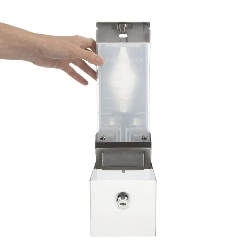 Distributeur de savon Jantex 1 litre en acier inoxydable