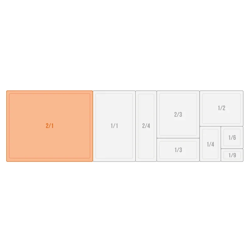 BASIC Bac Gastronorme 2/1 - Profondeur 20 mm