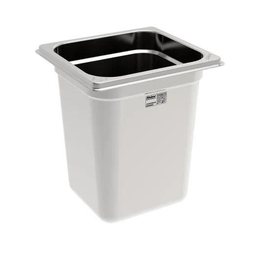 Rieber Bac GN en inox GN 1/6 - 200 mm, contenu : 2,8 litres, Mod. 16 200