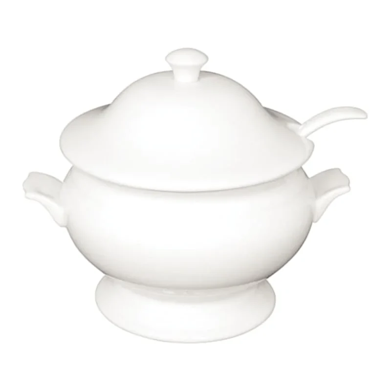Olympia Whiteware soupière et louche 2,5L