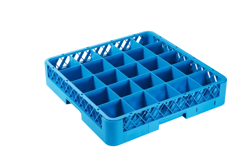 Panier de lavage 500x500 mm 25 compartiments 89x89 mm, bleu