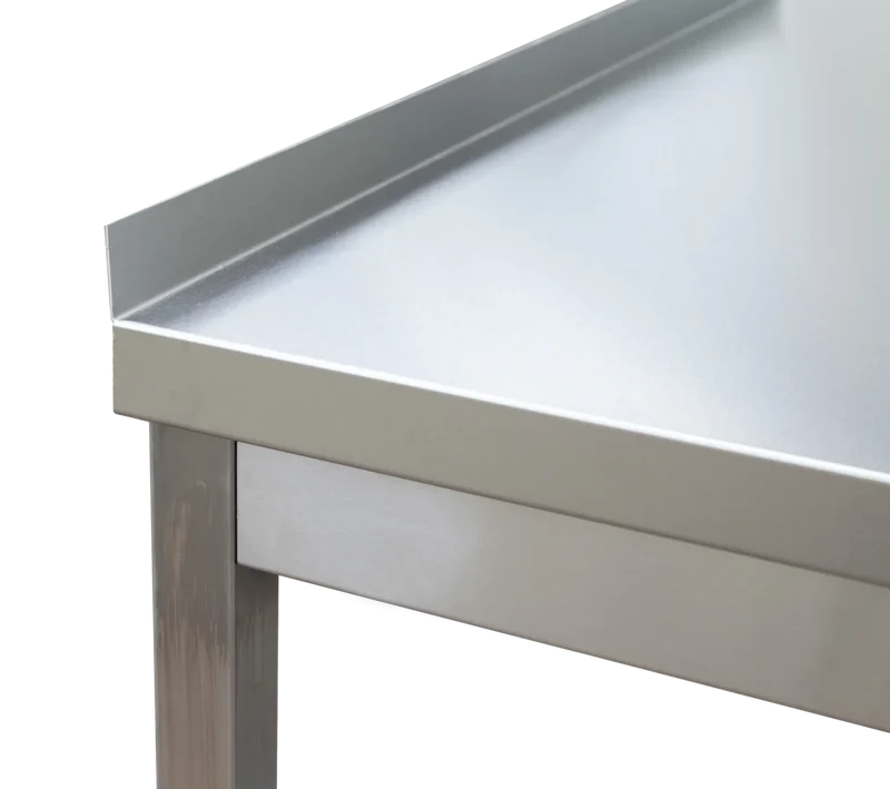 Table de travail professionnelle en inox 1200 x 700 mm - avec tablette inférieure et dosseret
