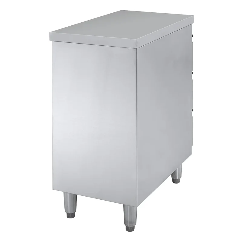Meuble à tiroirs en acier inoxydable BASIC, 3 tiroirs, unité 600, AISI 201