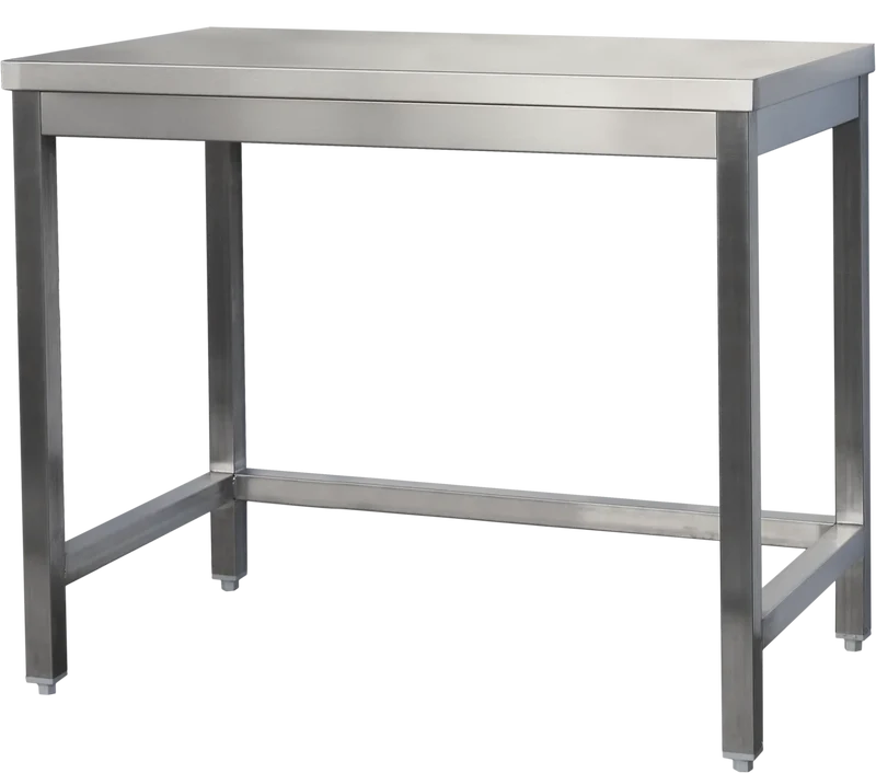 Table de travail professionnelle en inox 1000 x 700 mm