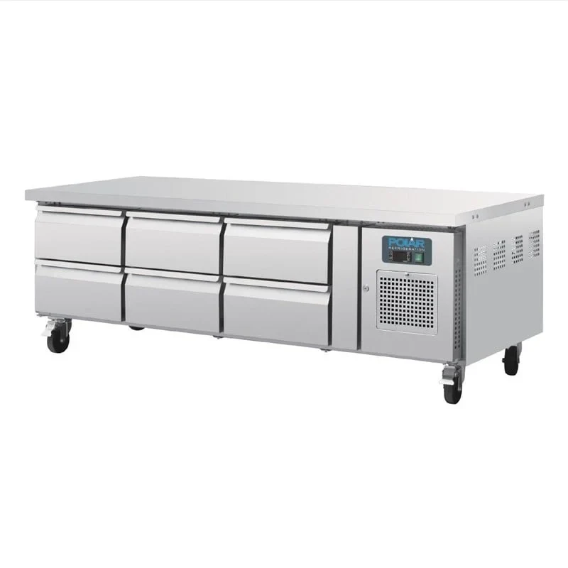 Table réfrigérée GN Polar Série U avec 6 tiroirs 317L