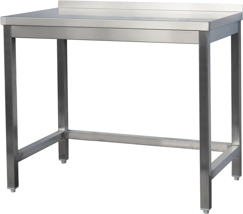 Table de travail professionnelle en inox 700 x 600 mm - avec dosseret