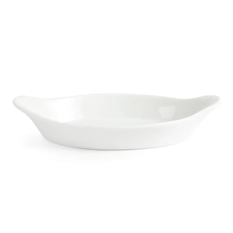 Olympia Whiteware plats à gratin ovales blancs 204 x 115 mm - 6 pcs