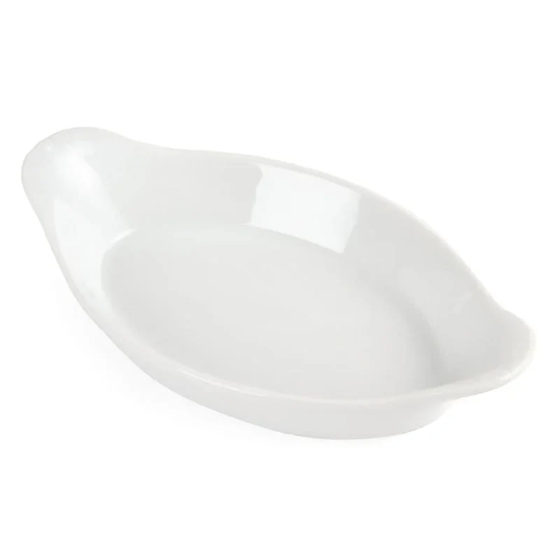 Olympia Whiteware plats à gratin ovales blancs 204 x 115 mm - 6 pcs