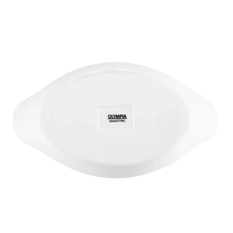 Olympia Whiteware plats à gratin ovales blancs 204 x 115 mm - 6 pcs