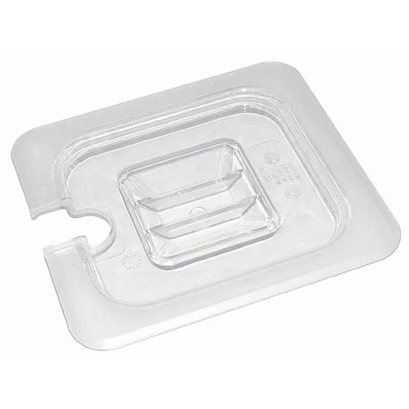 Couvercle GN Vogue avec encoche pour cuillère 1/6 en polycarbonate