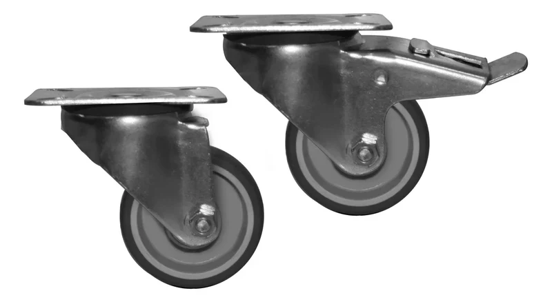 Jeu de roulettes Ø 80 mm pour réfrigérateurs et tables réfrigérées - 6 pièces