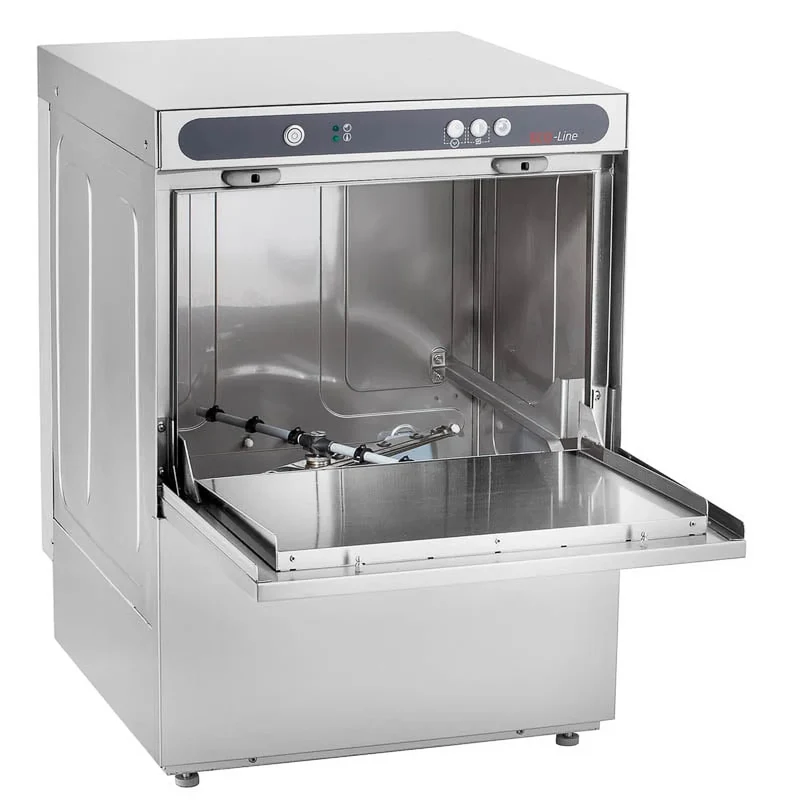 Lave-vaisselle ECO panier 50x50 cm, avec doseur de détergent & de produit de rinçage, avec pompe de vidange & adoucisseur, Fabriqué en Europe, 230 V