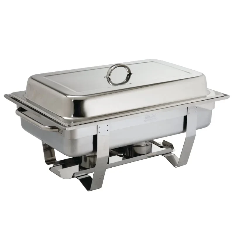 2x Olympia Chafing Dish 1/1 GN, inox, Milan avec 72 pâtes combustibles