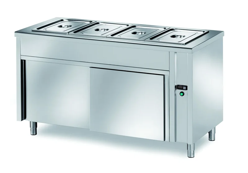 Table de maintien au chaud en libre-service PROFI neutre avec une porte 900x700x890 - 2x GN 1/1