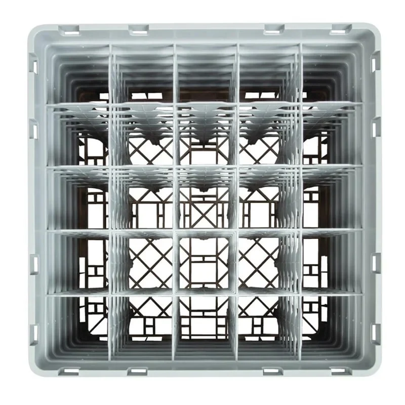 Cambro Panier lave-verres beige à 25 compartiments hauteur max. des verres 29,8 cm