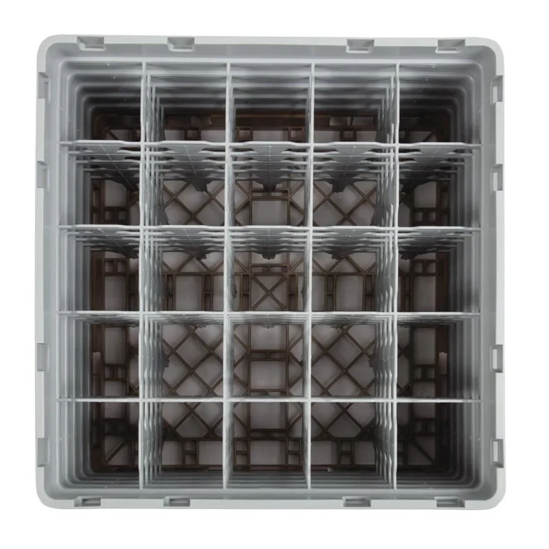 Cambro Panier lave-verres beige à 25 compartiments hauteur max. des verres 25,7 cm