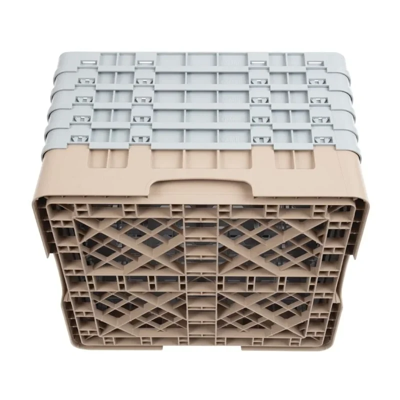 Cambro Panier lave-verres beige à 25 compartiments hauteur max. des verres 25,7 cm