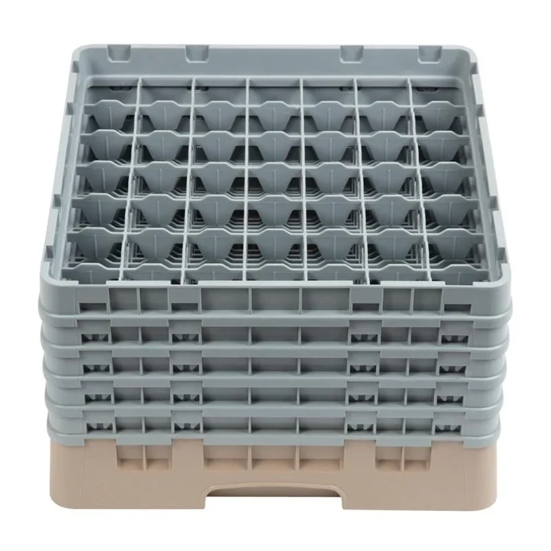 Cambro Panier de lavage pour verres beige avec 49 compartiments hauteur de verre max 25,7cm