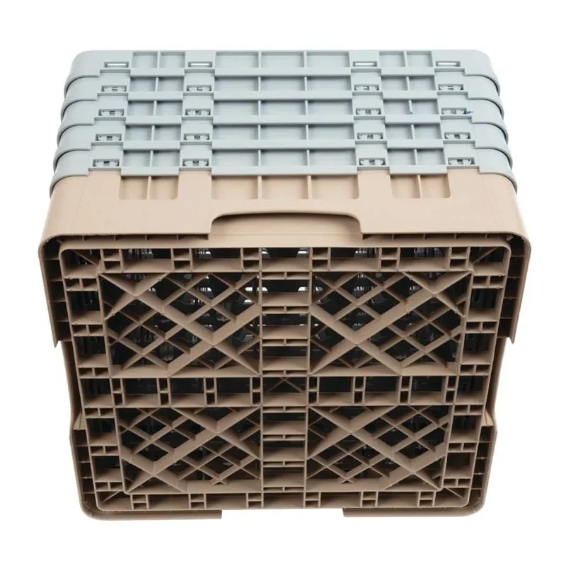 Cambro Panier de lavage pour verres beige avec 49 compartiments hauteur de verre max 25,7cm