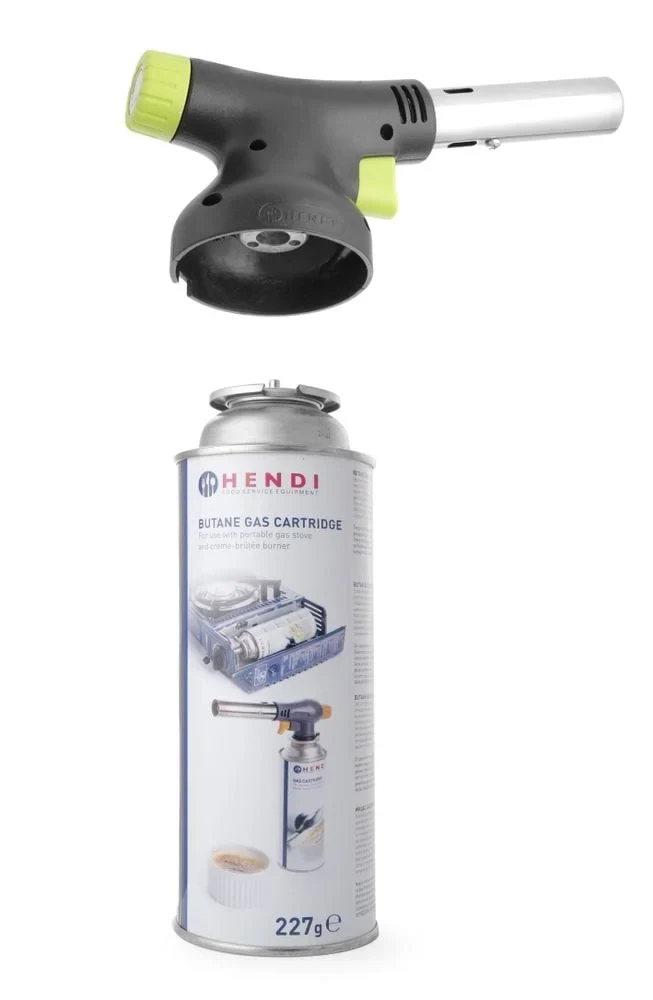 Hendi HENDI Chalumeau Jet pour crème brûlée - Set avec cartouche, 175x68x(H)260mm