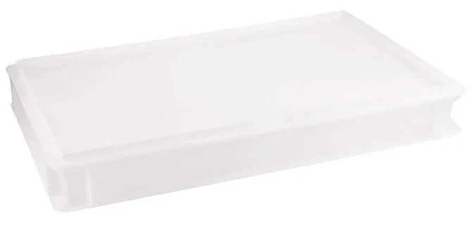 Bac à pâtons à pizza, blanc en polyéthylène, 60x40x7,5cm