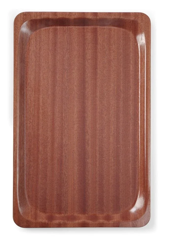 Plateau de service rectangulaire Woodform antidérapant 430x610 mm
