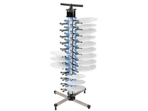Porte-assiettes mobile en aluminium – 48 assiettes