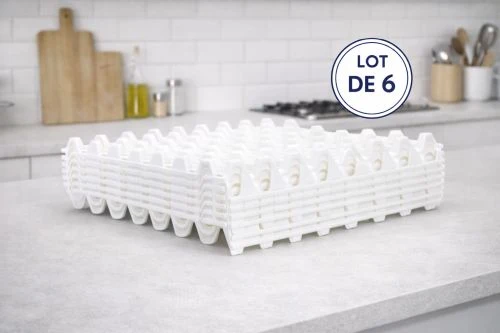 Alvéoles de stockage à œufs 30 œufs – Lot de 6