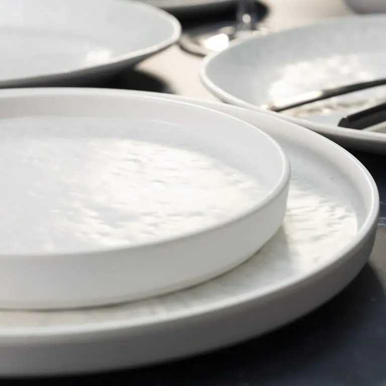 Assiettes plates et creuses en mélamine raffinée
