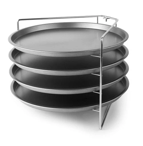 Support de cuisson 4 pizzas avec plaques - Pratique et écologique