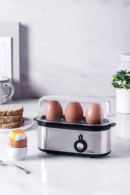 Cuit œuf électrique Lacor 3 ou 6 œufs – Cuisson parfaite œuf dur - mollet - coque