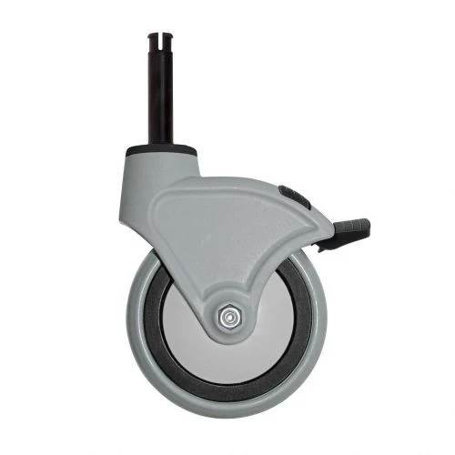 Roue avec frein pour chariot hôtelier