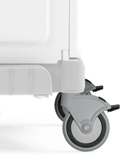 Roue avec frein pour chariot hôtelier
