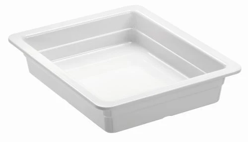 Lot de 2 bacs GN1/2 en mélamine blanc de 65 mm