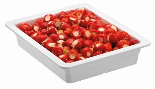 Lot de 2 bacs GN1/2 en mélamine blanc de 65 mm