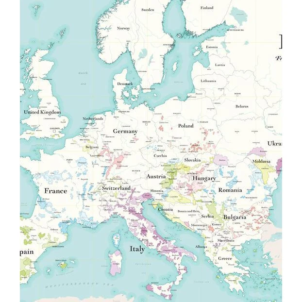European Wine map XL