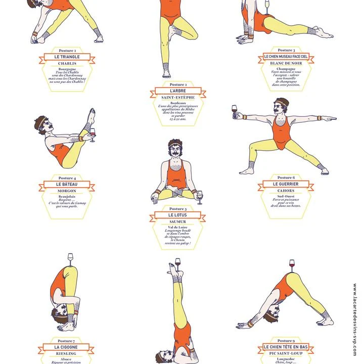 Affiche - Vin & Yoga