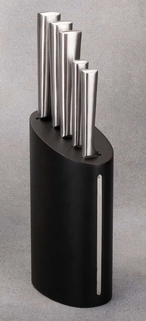Jeu de 5 couteaux de chef + bloc range couteaux