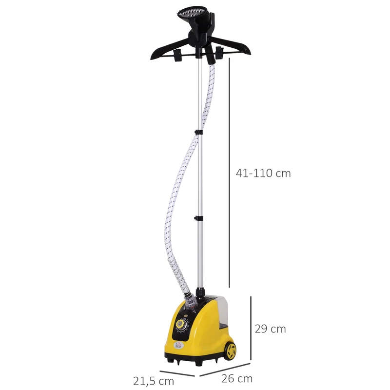 Défroisseur vapeur vertical habits 26 x 22 x 29 cm 11 niveaux température préchauffage 38s moderne en plastique jaune 21_0005950