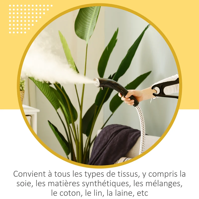 Défroisseur vapeur vertical habits 26 x 22 x 29 cm 11 niveaux température préchauffage 38s moderne en plastique jaune 21_0005950