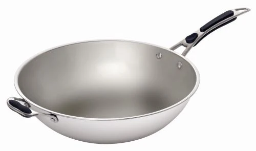 Sauteuse wok inox avec couvercle – Compatible induction, 6 L