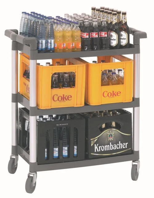 Chariot de service multifonctions 3 tablettes CHR – 120 kg