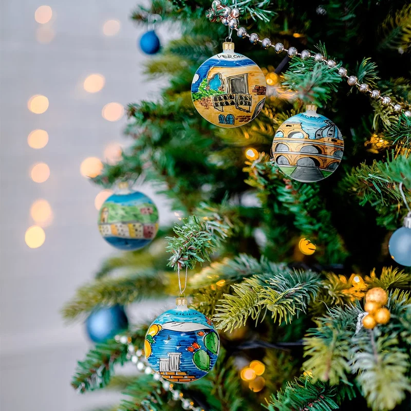 LEMON Hand-painted Christmas Balls Ornaments
