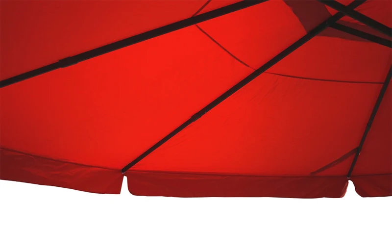 Parasol de restauration avec volant Ø 5m polyester/aluminium 28kg crème sans pied 04_0003867