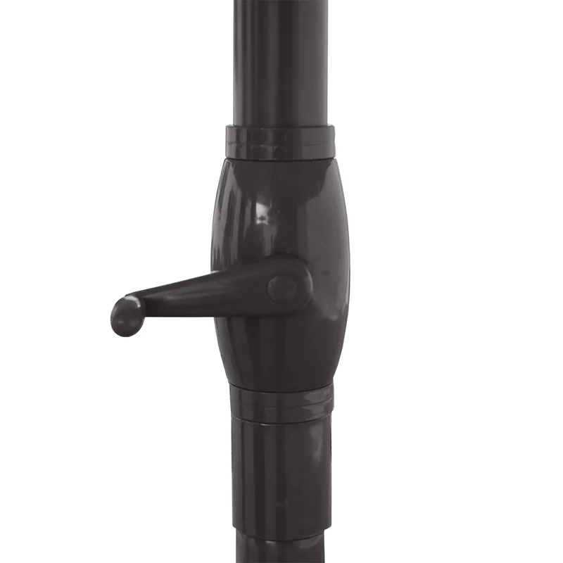 Parasol droit professionnel diamètre 5 m hauteur 360 cm avec pied inclus aluminium polyester terracotta 04_0011460