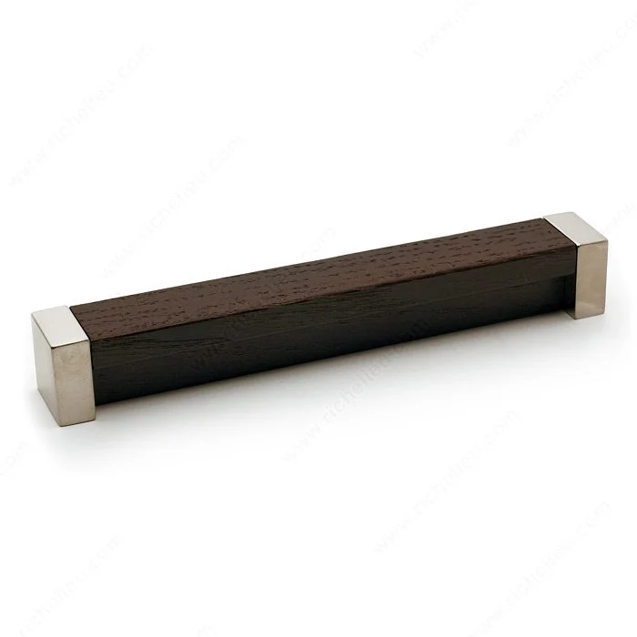 Poignée moderne en bois et métal - 616