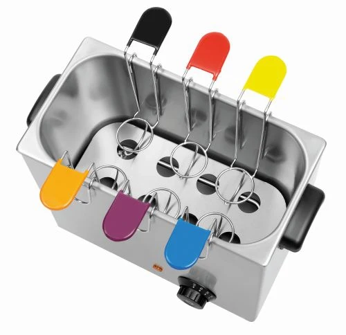 Cuiseur d’œufs bain-marie électrique avec supports colorés