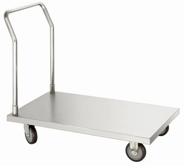 Chariot de transport inox robuste et maniable