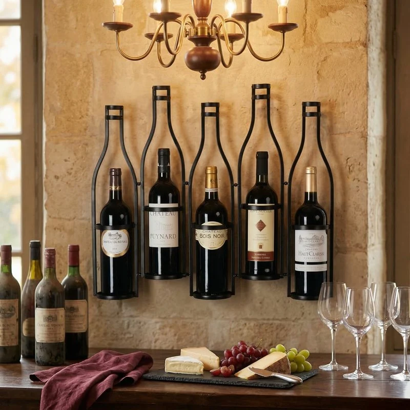 Porte bouteille vin mural Œnos